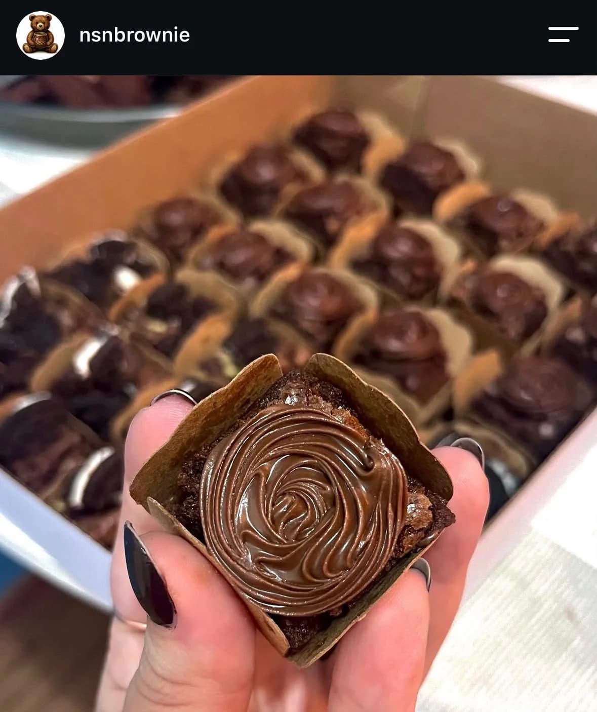 Não Se Nega Brownies: entrega